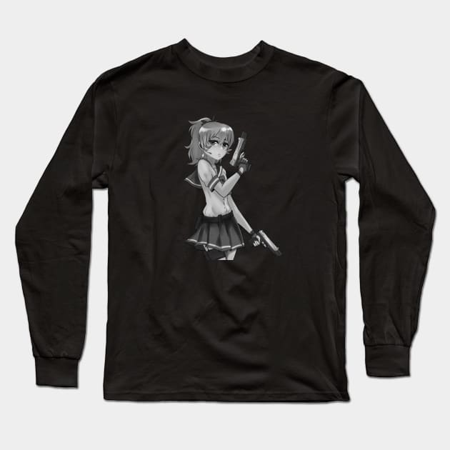 Gun girl Long Sleeve T-Shirt by ShiroiRin